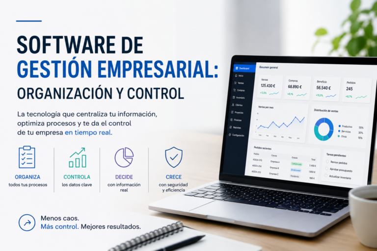 Software de gestión empresarial organización y control, para esa