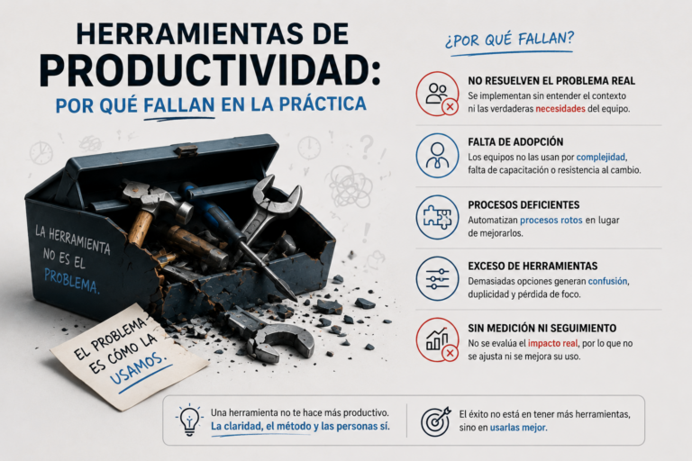 Herramientas de productividad por qué fallan en la práctica